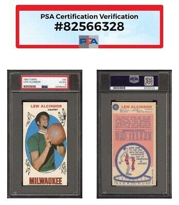 PSA 4 1969 Topps 25 Lew Alcindor Kareem Abdul Jabbar RC Rookie