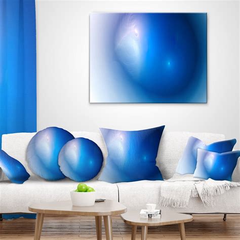 Designart Mysterious Blue Fractal Texture Abstract Throw Pillow Bed Bath And Beyond 20955285