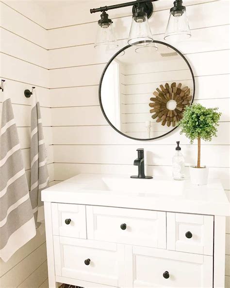 White Farmhouse Shiplap Bathroom Soul And Lane