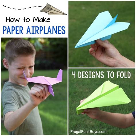 How To Make Awesome Paper Airplanes 4 Designs Frugal Fun For Boys