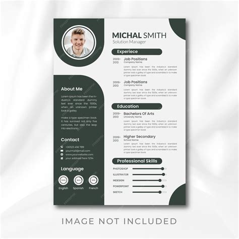 Premium Vector Modern Simple Resume Or Cv Template