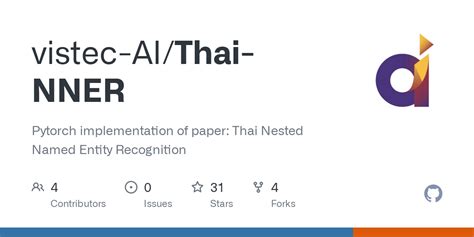 GitHub Vistec AI Thai NNER Pytorch Implementation Of Paper Thai