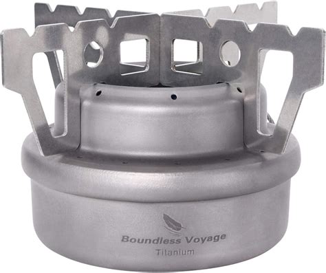 Boundless Voyage Titanium Denatured Alcohol Burner Camping Stove