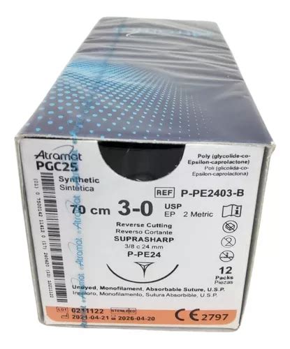 Sutura Monocryl Atramat 3 0 P Pe2403 B C12pz Envío Gratis