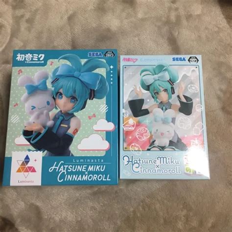 Hatsune Miku Cinnamoroll Chokonose Premium Figure Luminasta Set Of