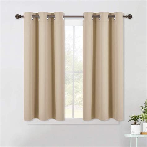 Nicetown Thermal Insulated Grommet Blackout Curtains For Bedroom 2 Panels W42 X L45 Inchwarm