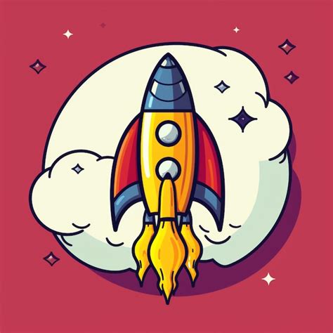 Premium AI Image | cartoon logo rocket