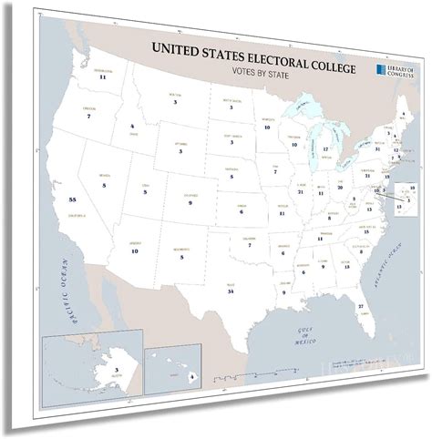 Historix United States Electoral College Votes By State Map Poster