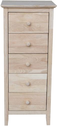 Solid Wood Unfinished Lingerie Chest With 5 Drawers BD 8015 ICFS