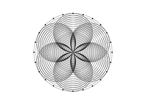 Seme Della Vita Simbolo Geometria Sacra Icona Logo Geometrico Mistico