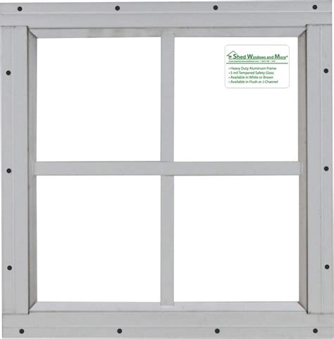 Square Shed Window 18 X 18 White Flush Playhouse Window