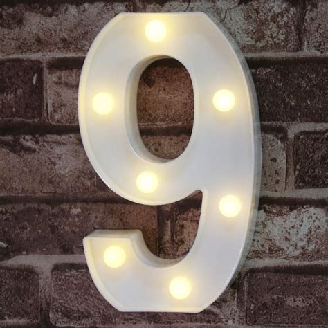 Buy Pooqla Decorative Led Light Up Number Letters White Plastic