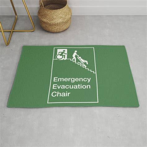 Accessible Means Of Egress Icon Emergency Evacuation Chair Sign Rug By Accessible Exit Signs