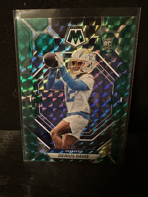 Derius Davis Panini Mosaic Rc Rookie Green Mosaic Prizm Ebay