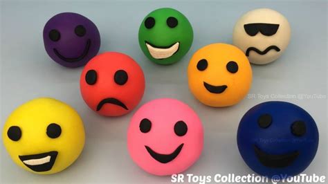 Play And Learn Colours With Play Doh Happy Smiley Laughing Face With