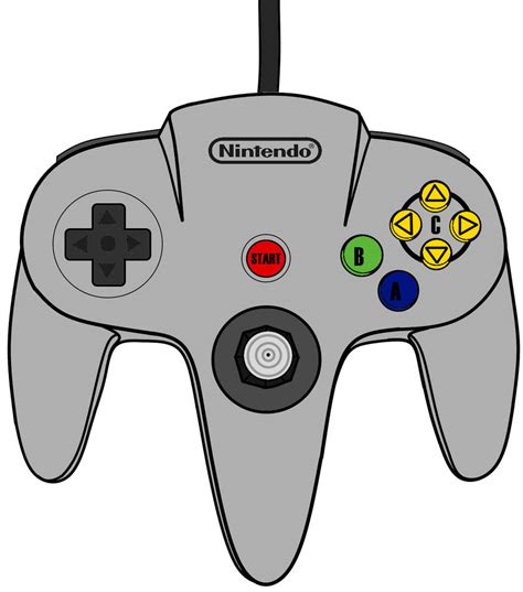 Nintendo 64 Controller - Gray by AdrianoRamosOfHT on DeviantArt