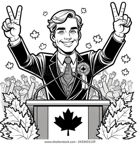 Cartoon Coloring Page Pierre Poilievre Winning Ai Generated Image