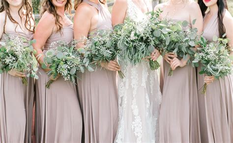 Bouquets Made Of Greenery And Baby S Breath Winter Wedding Bouquet