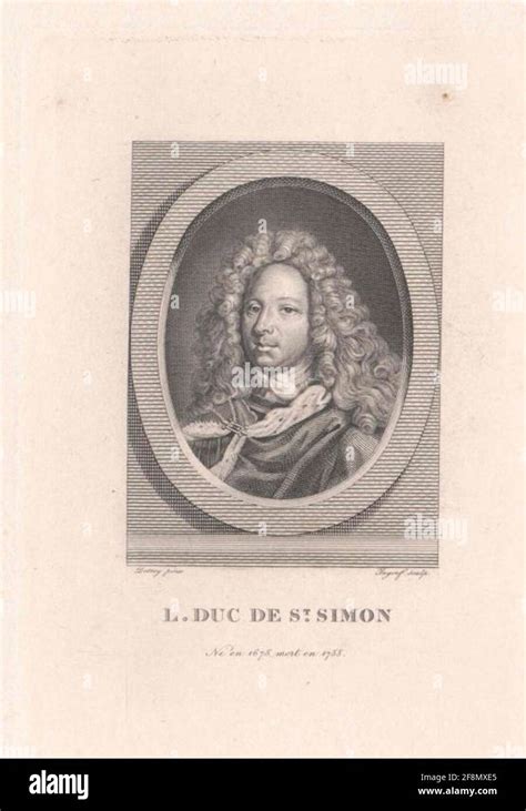 Rouvroy Duc De Saint Simon Louis De Stock Photo Alamy