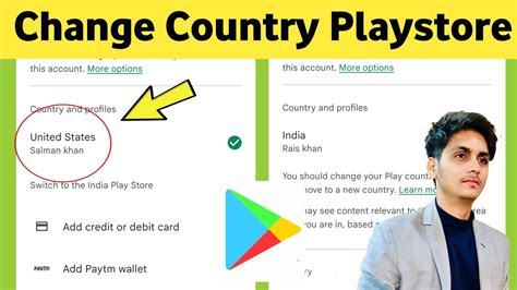 How To Change Country In Google Playstore YouTube