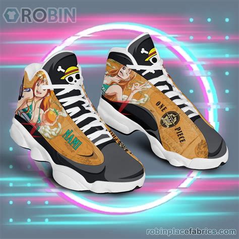 Anime Shoes One Piece Nami Air Jordan 13 Sneakers - RobinPlaceFabrics