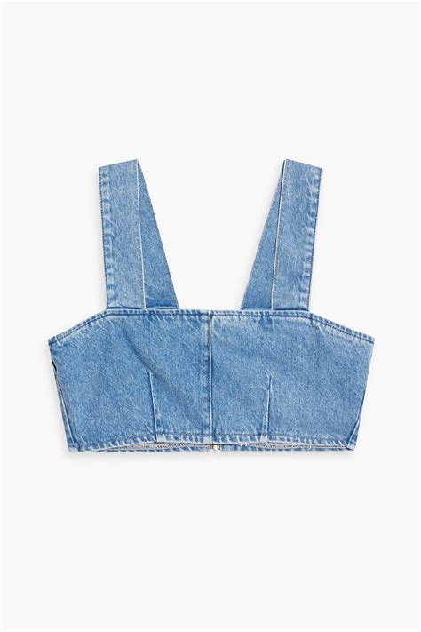 Triarchy Josephine Cropped Denim Top The Outnet