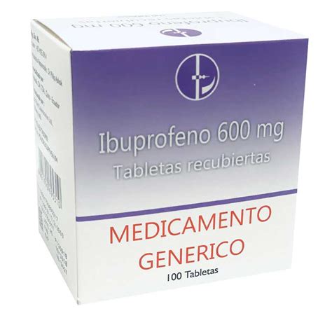 Ibuprofeno 600mg Tabletas X100 Generico Caplin Xanafiz