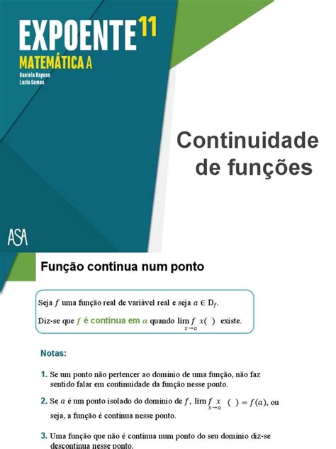 Continuidade De Funções Pdf Função Contínua Função Matemática