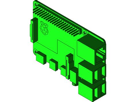 Raspberry Pi B D Cad Model Library Grabcad