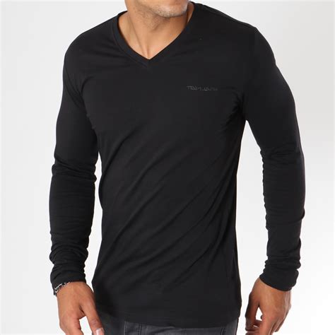 Teddy Smith Tee Shirt Manches Longues Tawax Noir