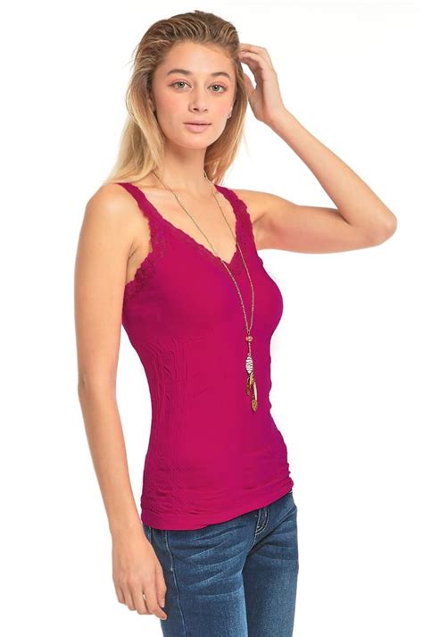 72 Pieces Mopas Ladies Wrinkled Camisole With Lace In Navy Womens Camisoles And Tank Tops At