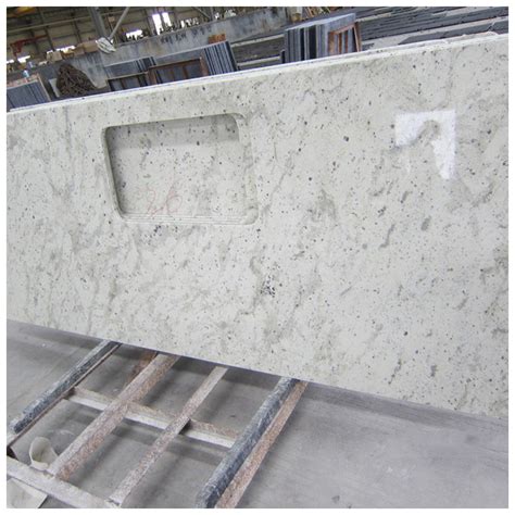 Prefabed Andromeda White Granite Kitchen And Bathroom Countertops