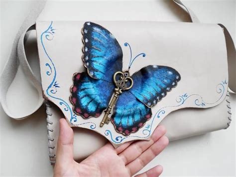 Morpho Butterfly Bag Blue Butterfly Bag Painted Butterfly Purse