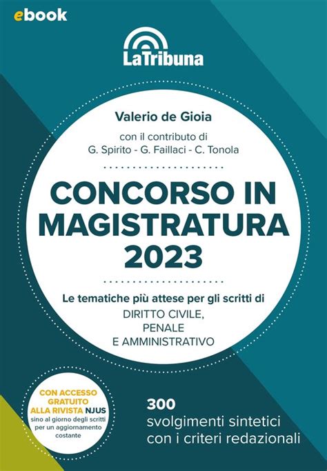 Concorso In Magistratura Ebook Valerio De Gioia