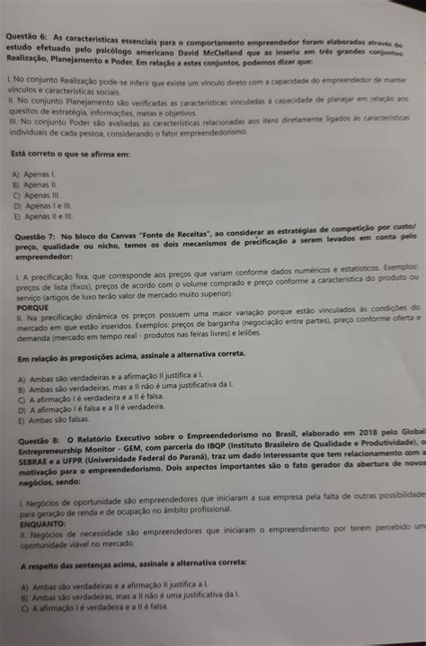 Prova Empreendedorismo E Inovação Anhanguera