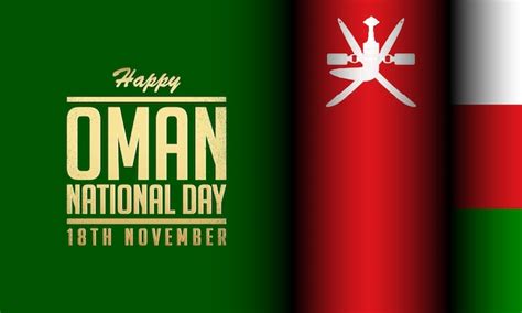 Premium Vector Oman National Day Background Design Vector Illustration