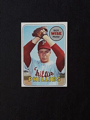 1969 Topps Rick Wise Baseball Card 188 Philadelphia Phillies Pitcher