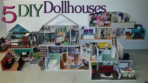 5 Diy Dollhouses Youtube