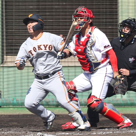 【巨人】ドラフト1位・浅野翔吾、対外試合初安打がタイムリー 第3打席で広島・大道から中前適時打 スポーツ報知