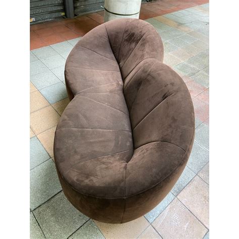 Vintage Pumpkin 2 Seater Brown Sofa By Pierre Paulin For Ligne Roset