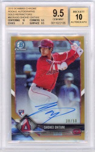 Bowman Chrome Shohei Ohtani Gold Rc Rookie Refractor Bgs