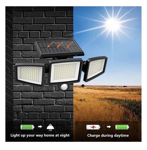 SZRSTH Solar Lights Outdoor 210 LED Waterproof Motion Sensor