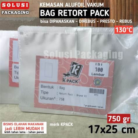 jual isi  bag retort pack  gr kpack kemasan plastik alufoil