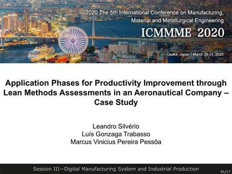 Application Phases For Productivity Improvement Through Lean Methods