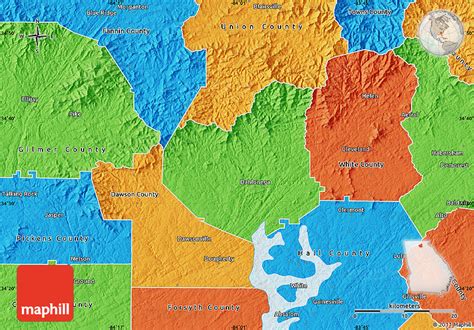 Political Map of Lumpkin County