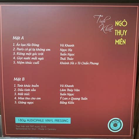 LP "Tình Khúc Ngô Thụy Miên" Giang nhạc xưa