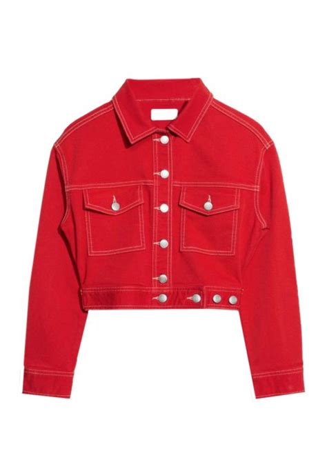 Women Red Jeans Denim Jacket Paragon Jackets