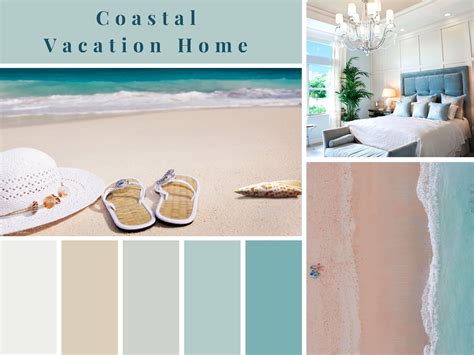 Coastal Paint Color Palette Coastal Vacation Home Beach Color Palette ...