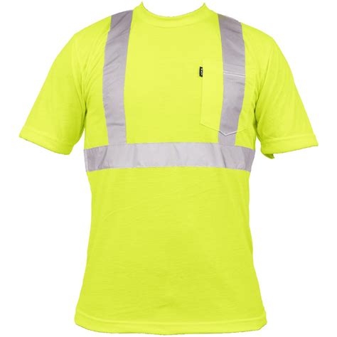 Men's Key® Hi - Visibility Class 2 Pocket T - shirt, Hi - Vis Yellow ...