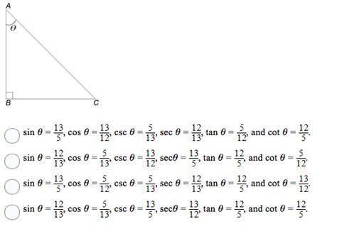 Solved Find The Values Of The Six Trigonometric Functions